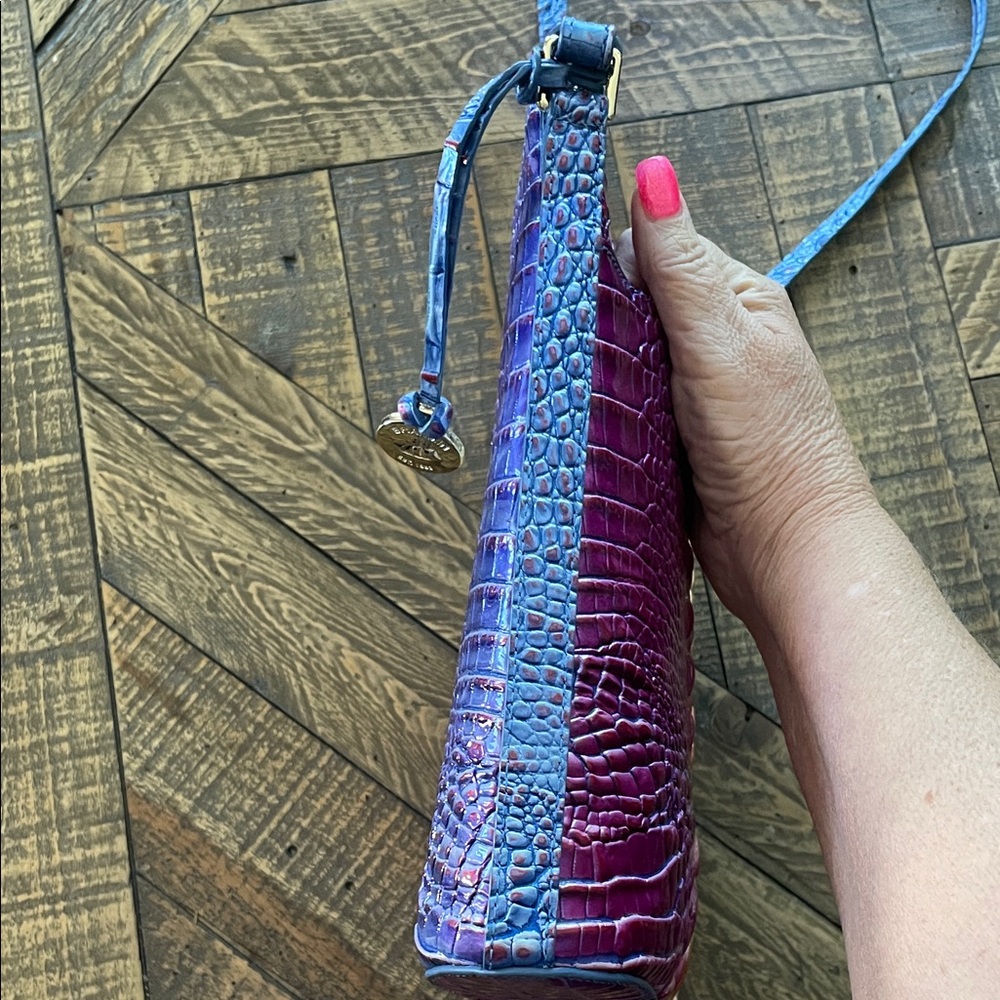 Brahmin Multicolor Crocodile Embossed Crossbody Bag - Picture 7 of 9